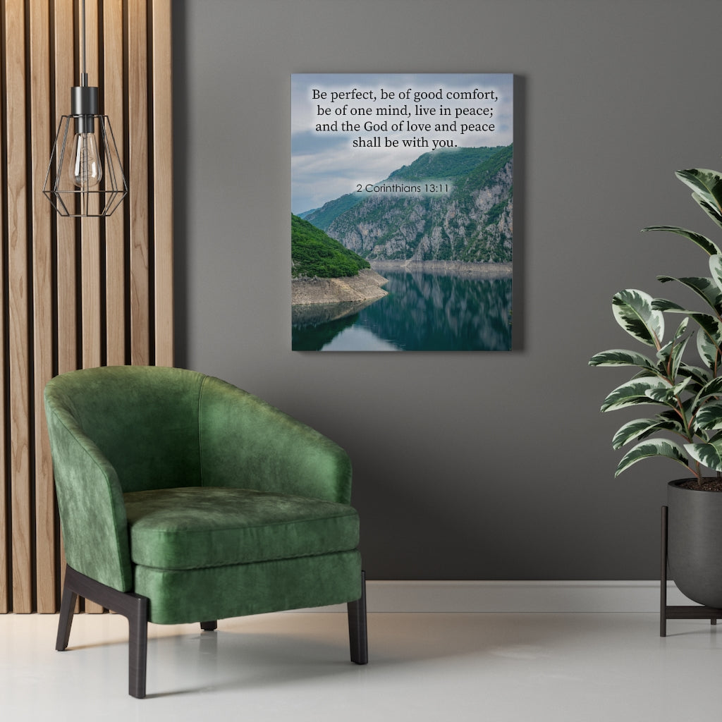 Scripture Walls Be Perfect 2 Corinthians 13:11 Bible Verse Canvas Christian Wall Art Ready to Hang Unframed-Express Your Love Gifts