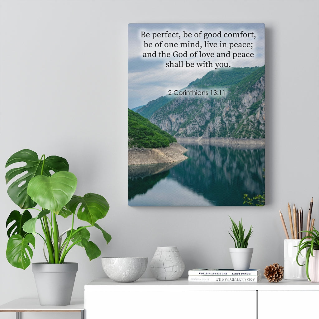 Scripture Walls Be Perfect 2 Corinthians 13:11 Bible Verse Canvas Christian Wall Art Ready to Hang Unframed-Express Your Love Gifts