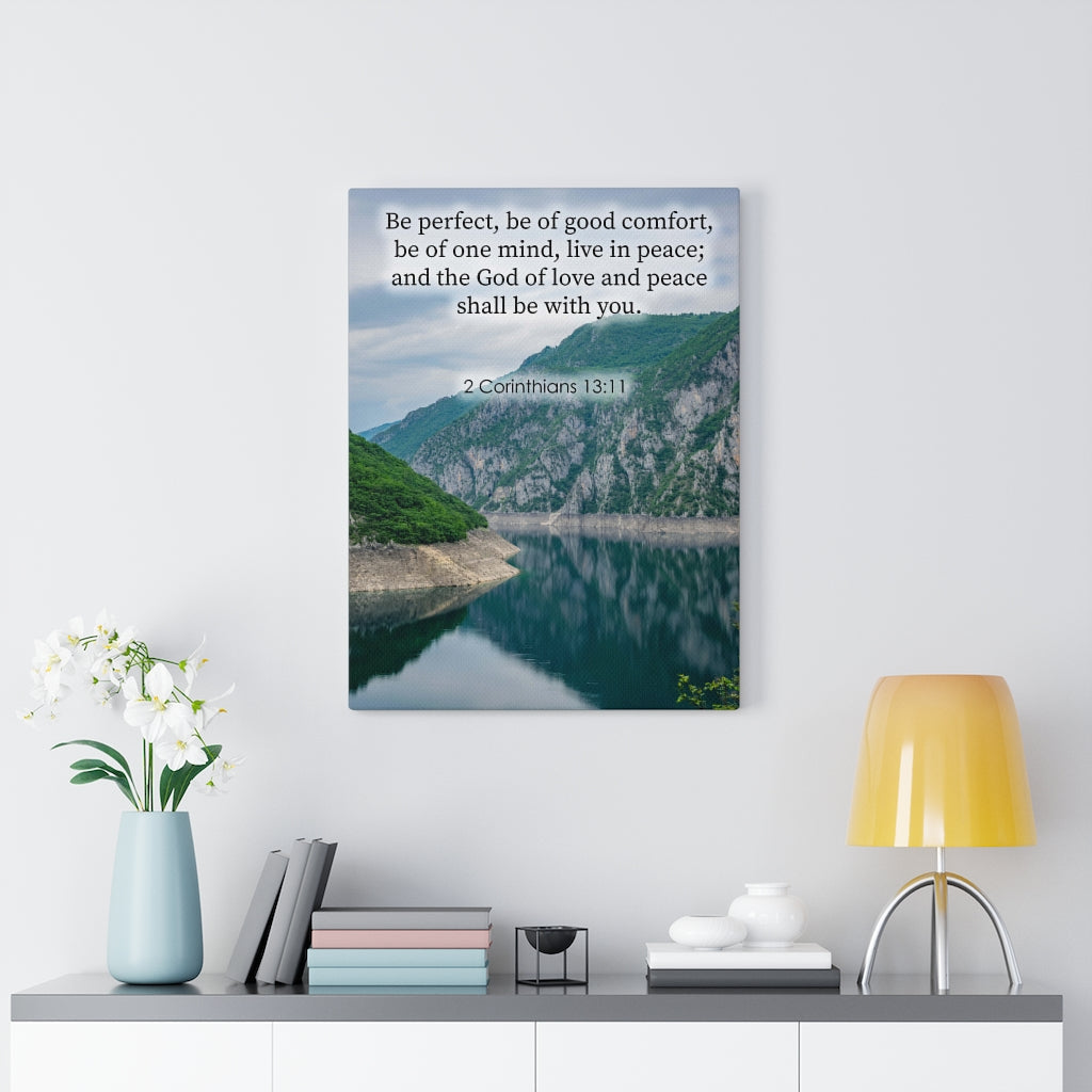 Scripture Walls Be Perfect 2 Corinthians 13:11 Bible Verse Canvas Christian Wall Art Ready to Hang Unframed-Express Your Love Gifts