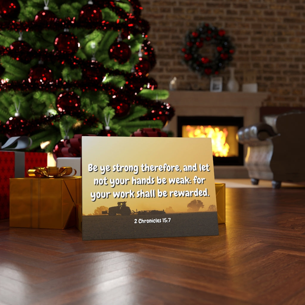 Scripture Walls Be Rewarded 2 Chronicles 15:7 Bible Verse Canvas Christian Wall Art Ready to Hang Unframed-Express Your Love Gifts