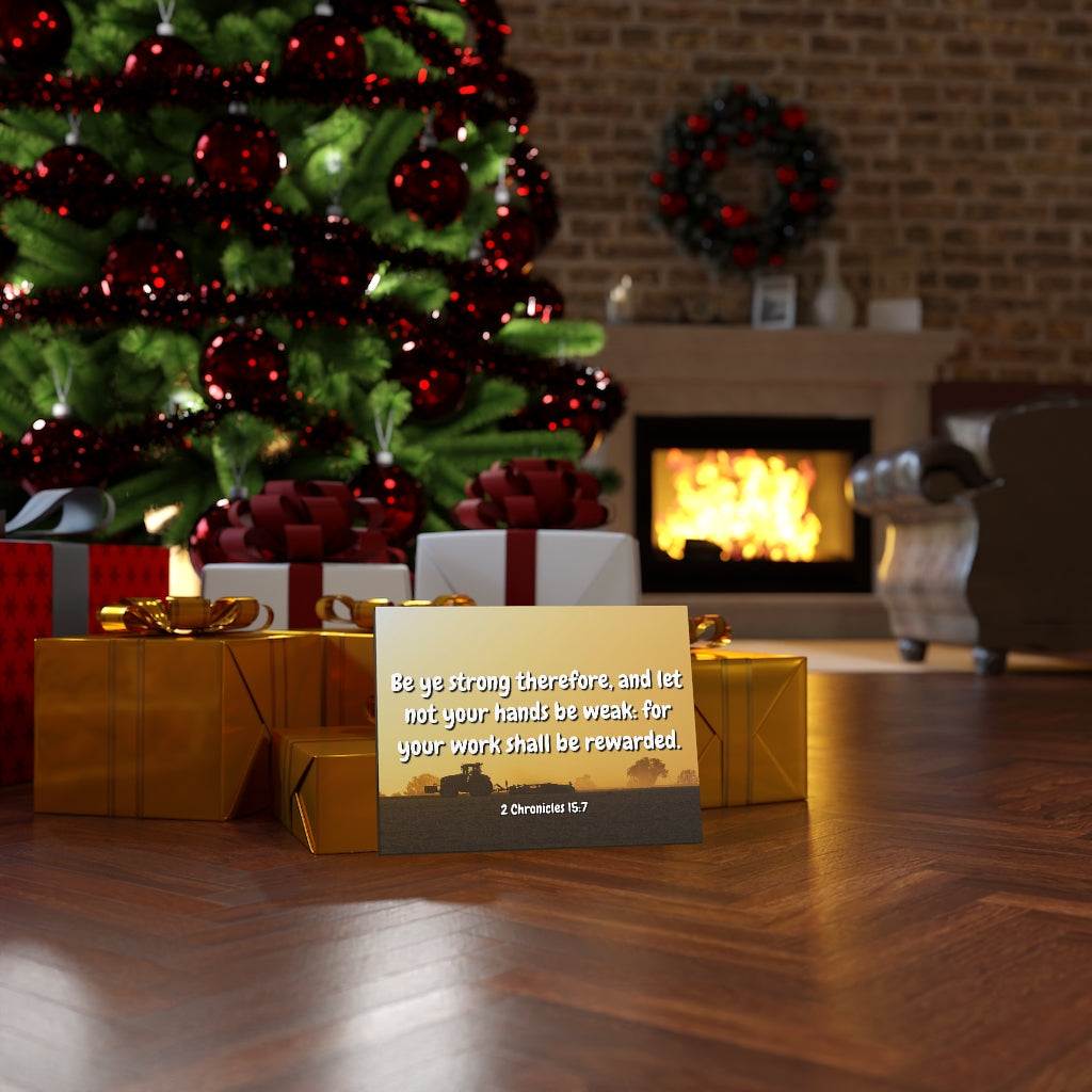 Scripture Walls Be Rewarded 2 Chronicles 15:7 Bible Verse Canvas Christian Wall Art Ready to Hang Unframed-Express Your Love Gifts