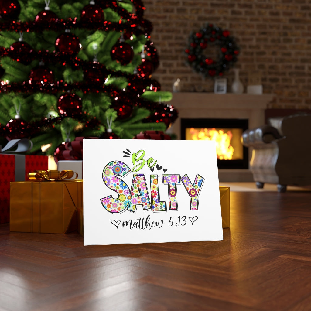 Scripture Walls Be Salty Matthew 5:13 Bible Verse Canvas Christian Wall Art Ready to Hang Unframed-Express Your Love Gifts