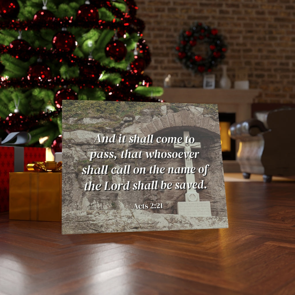 Scripture Walls Be Saved Acts 2:21 Bible Verse Canvas Christian Wall Art Ready to Hang Unframed-Express Your Love Gifts
