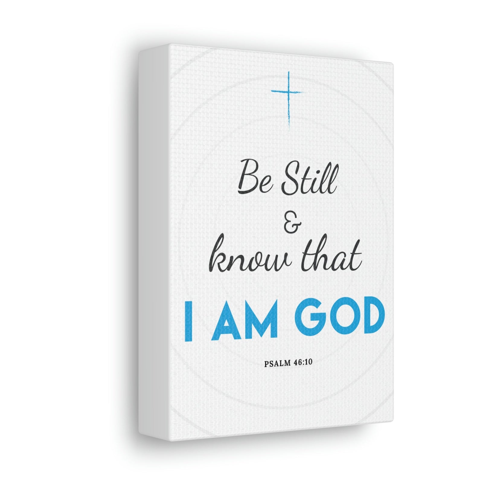 Scripture Walls Be Still And Know Psalm 46:10 Blue Christian Wall Art Bible Verse Print Ready To Hang Unframed-Express Your Love Gifts