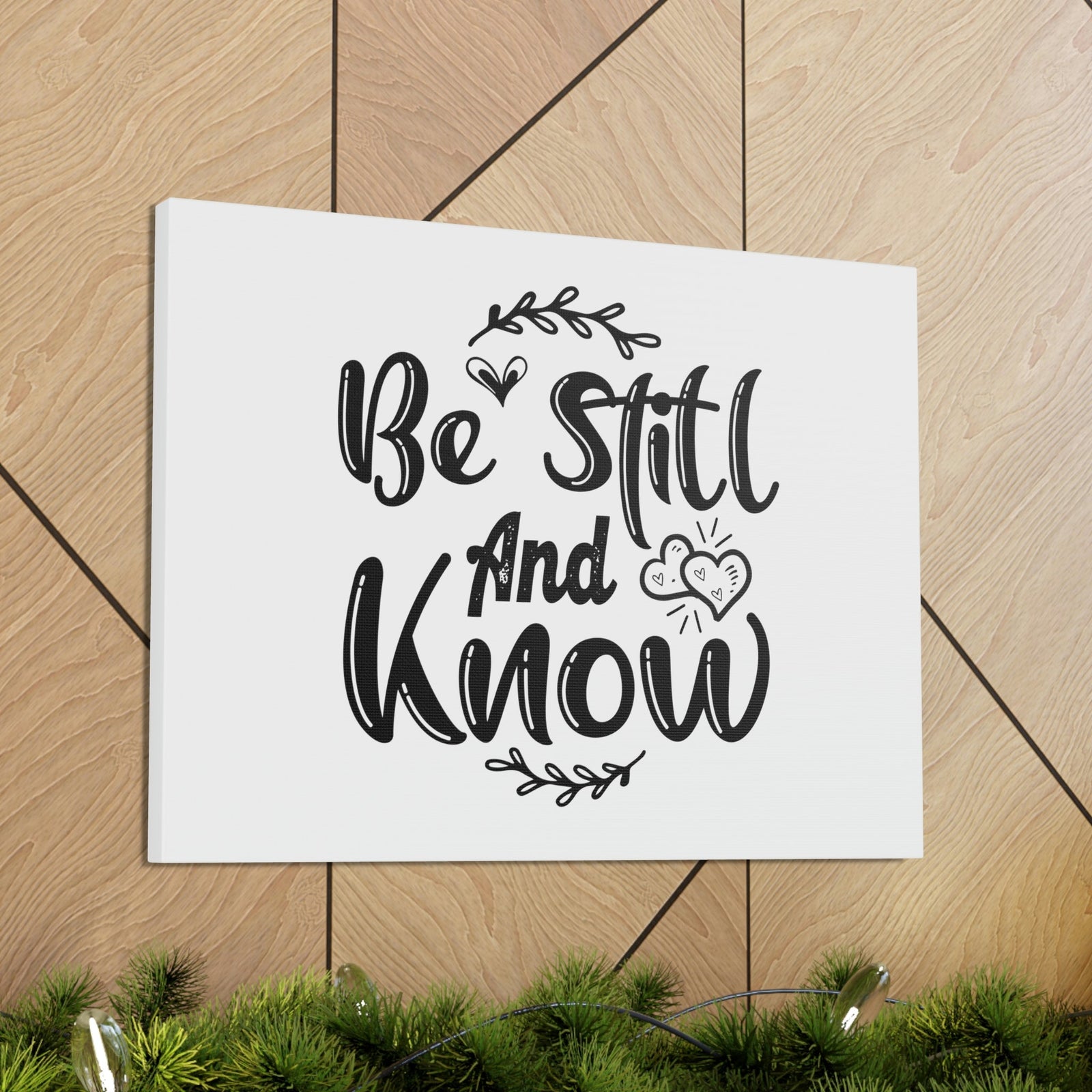 Scripture Walls Be Still And Know Psalm 46:10 Hearts Christian Wall Art Bible Verse Print Ready to Hang Unframed-Express Your Love Gifts