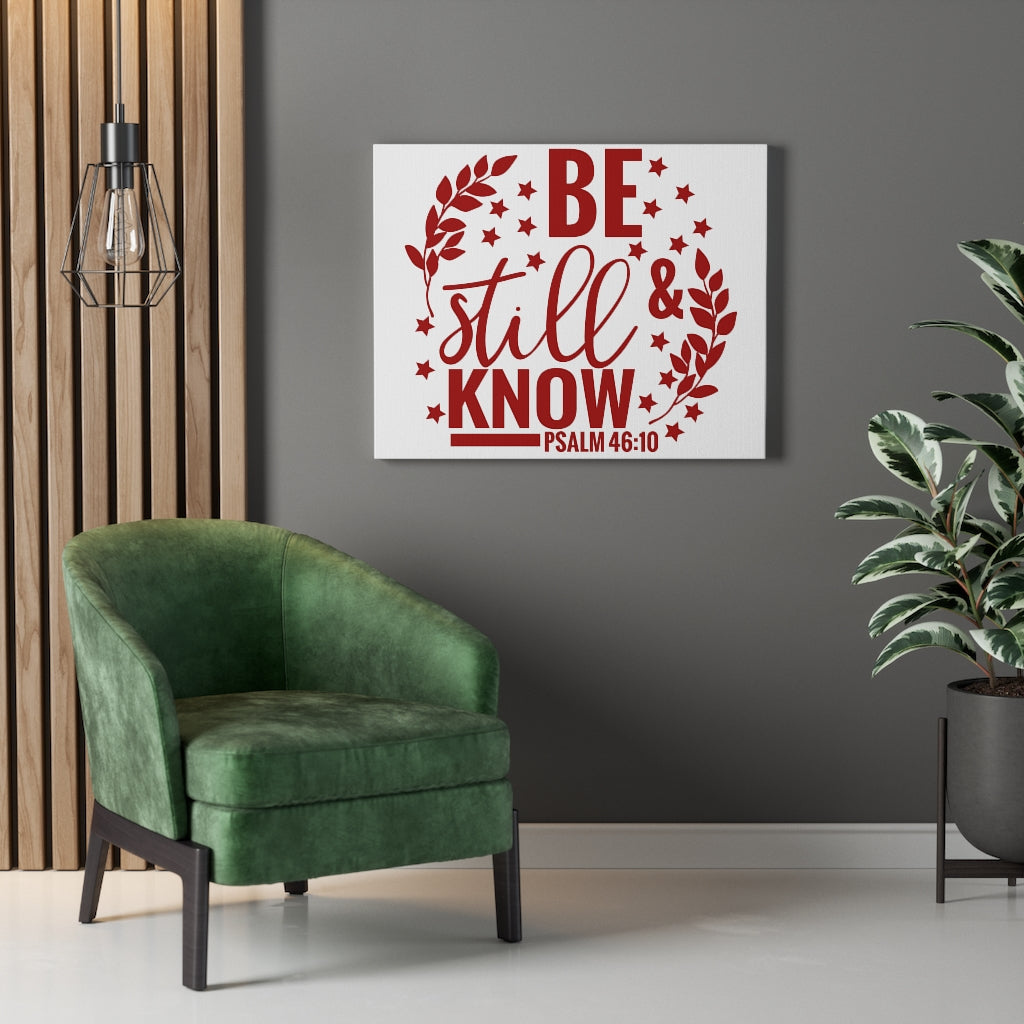 Scripture Walls Be Still And Know Stars Psalm 46:10 Bible Verse Canvas Christian Wall Art Ready to Hang Unframed-Express Your Love Gifts