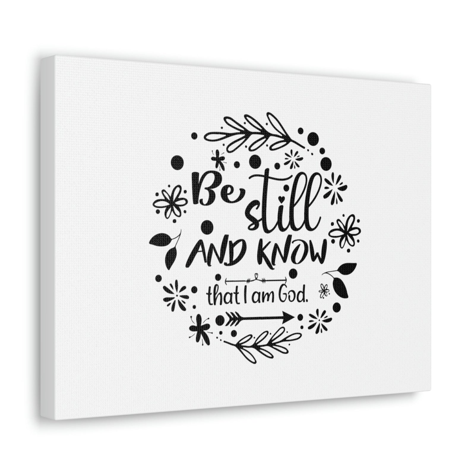 Scripture Walls Be Still And Know That I Am God Psalm 46:10 Circle Christian Wall Art Bible Verse Print Ready to Hang Unframed-Express Your Love Gifts