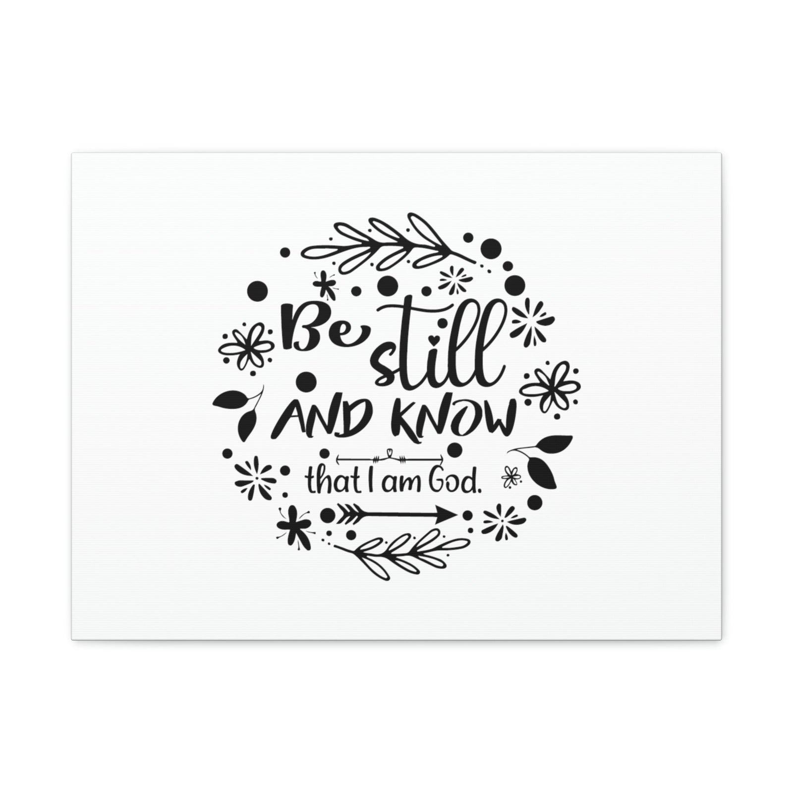 Scripture Walls Be Still And Know That I Am God Psalm 46:10 Circle Christian Wall Art Bible Verse Print Ready to Hang Unframed-Express Your Love Gifts