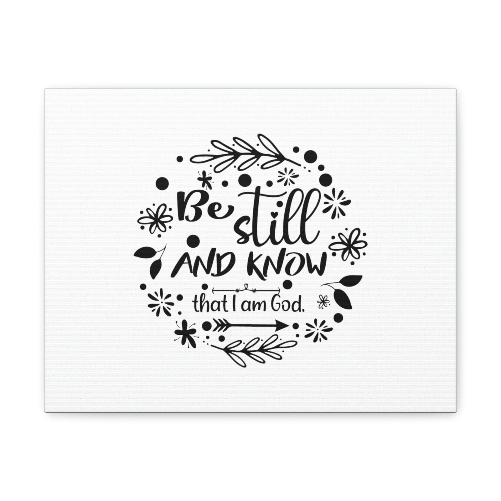 Scripture Walls Be Still And Know That I Am God Psalm 46:10 Circle Christian Wall Art Bible Verse Print Ready to Hang Unframed-Express Your Love Gifts