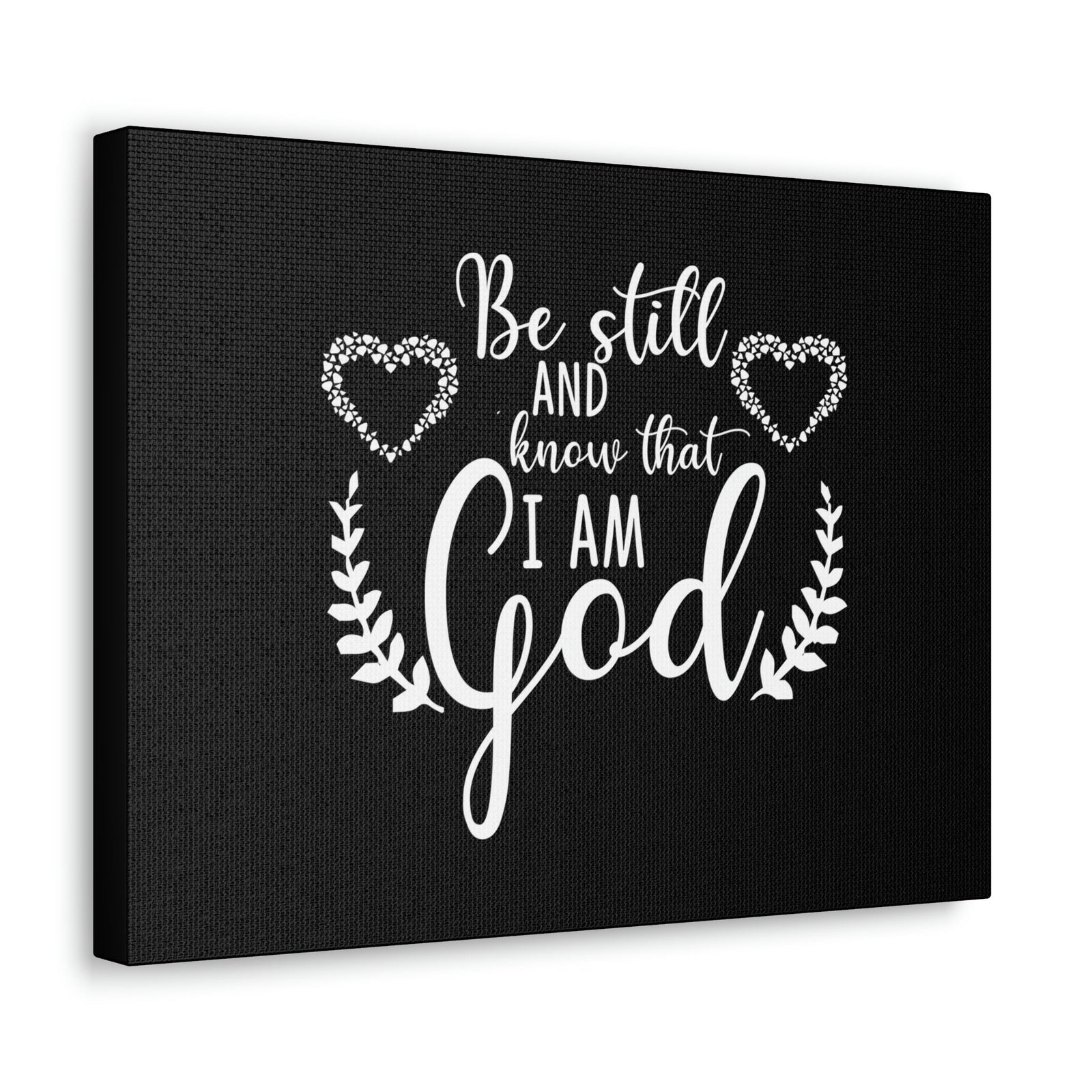 Scripture Walls Be Still And Know That I Am God Psalm 46:10 White Christian Wall Art Bible Verse Print Ready to Hang Unframed-Express Your Love Gifts