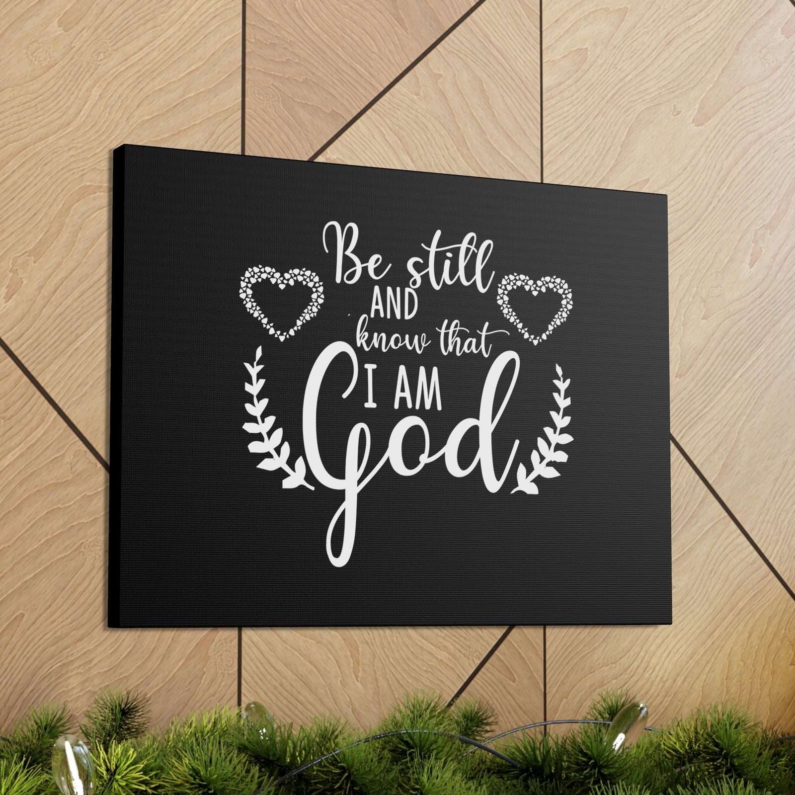 Scripture Walls Be Still And Know That I Am God Psalm 46:10 White Christian Wall Art Bible Verse Print Ready to Hang Unframed-Express Your Love Gifts