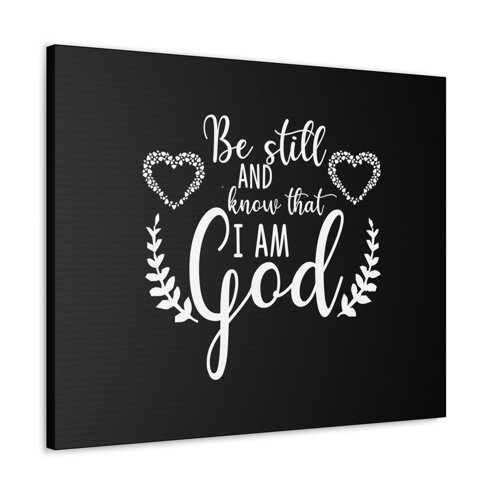 Scripture Walls Be Still And Know That I Am God Psalm 46:10 White Christian Wall Art Bible Verse Print Ready to Hang Unframed-Express Your Love Gifts