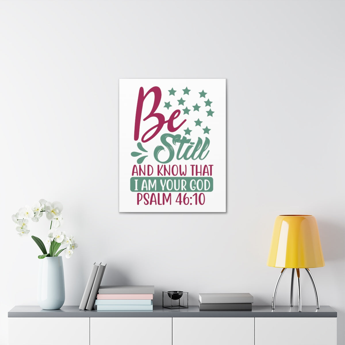 Scripture Walls Be Still And Know That I Psalm 46:10 Christian Wall Art Print Ready to Hang Unframed-Express Your Love Gifts