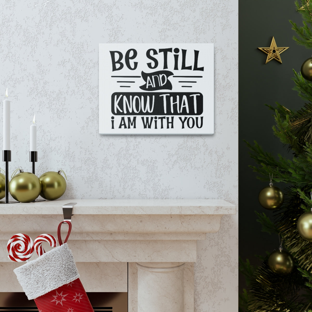 Scripture Walls Be Still And Psalm 46:10 Christian Wall Art Print Ready to Hang Unframed-Express Your Love Gifts