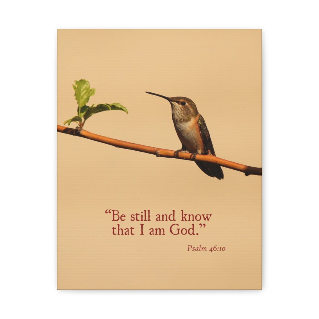 Scripture Walls Be Still Bird Psalm 46:10 Bible Verse Canvas Christian Wall Art Ready to Hang Unframed-Express Your Love Gifts