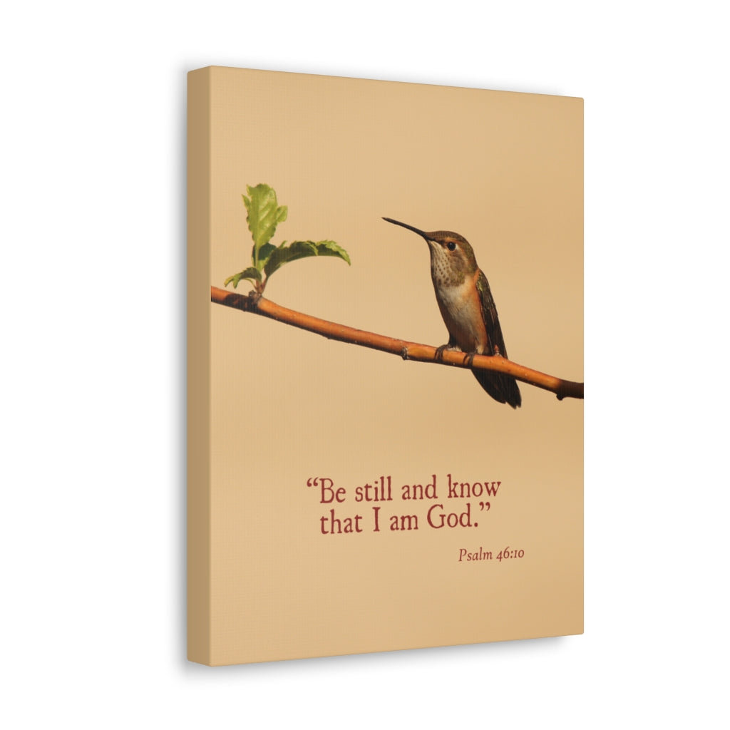 Scripture Walls Be Still Bird Psalm 46:10 Bible Verse Canvas Christian Wall Art Ready to Hang Unframed-Express Your Love Gifts
