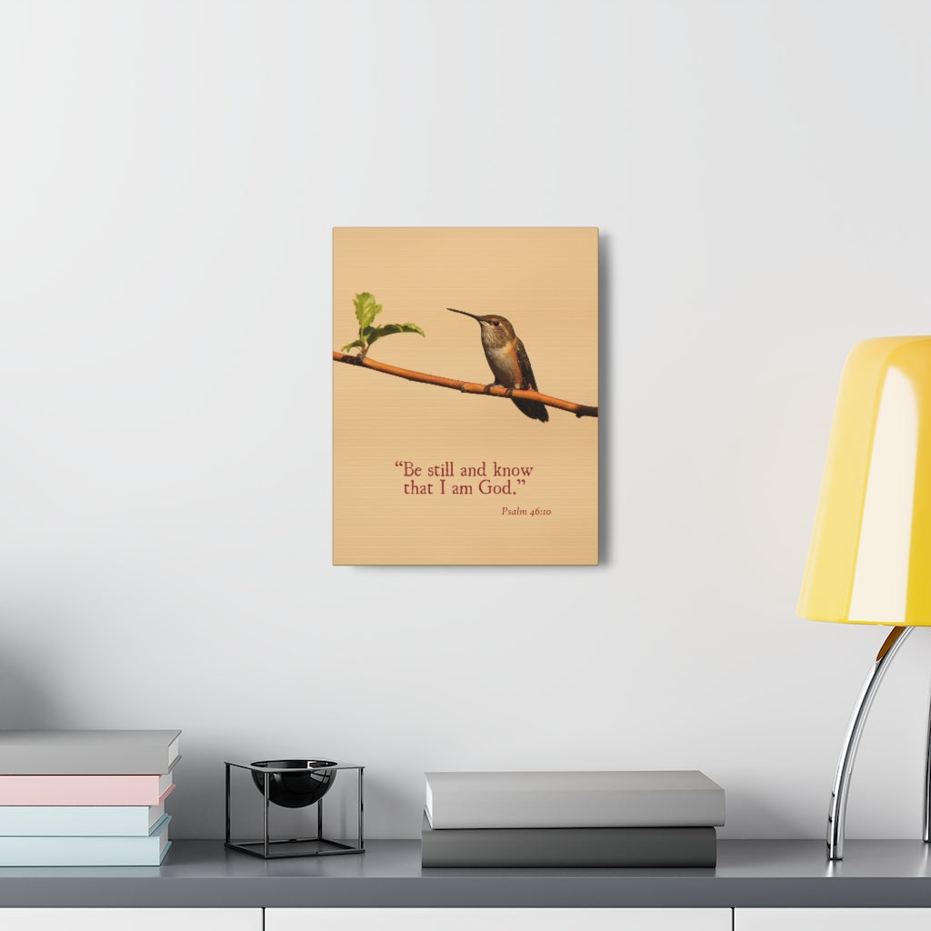 Scripture Walls Be Still Bird Psalm 46:10 Bible Verse Canvas Christian Wall Art Ready to Hang Unframed-Express Your Love Gifts