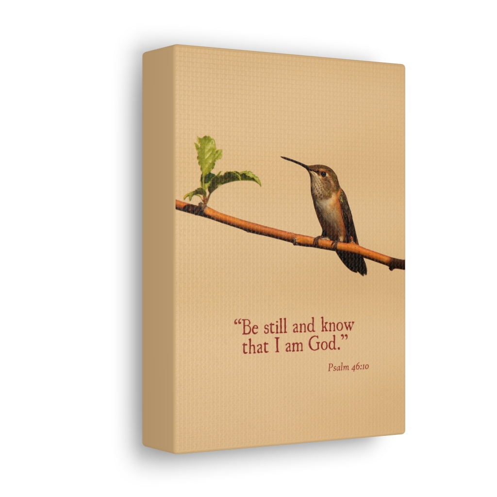 Scripture Walls Be Still Bird Psalm 46:10 Bible Verse Canvas Christian Wall Art Ready to Hang Unframed-Express Your Love Gifts