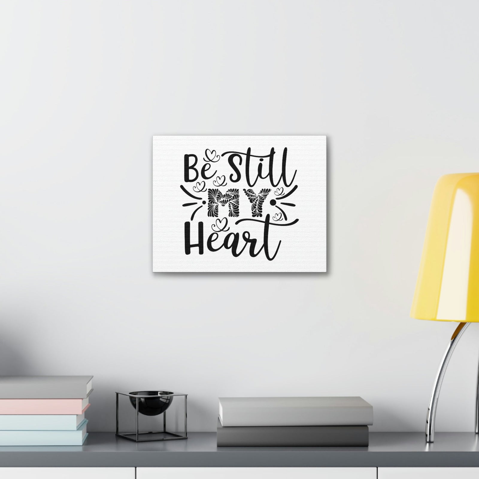 Scripture Walls Be Still My Heart Psalm 46:10 Christian Wall Art Print Ready to Hang Unframed-Express Your Love Gifts