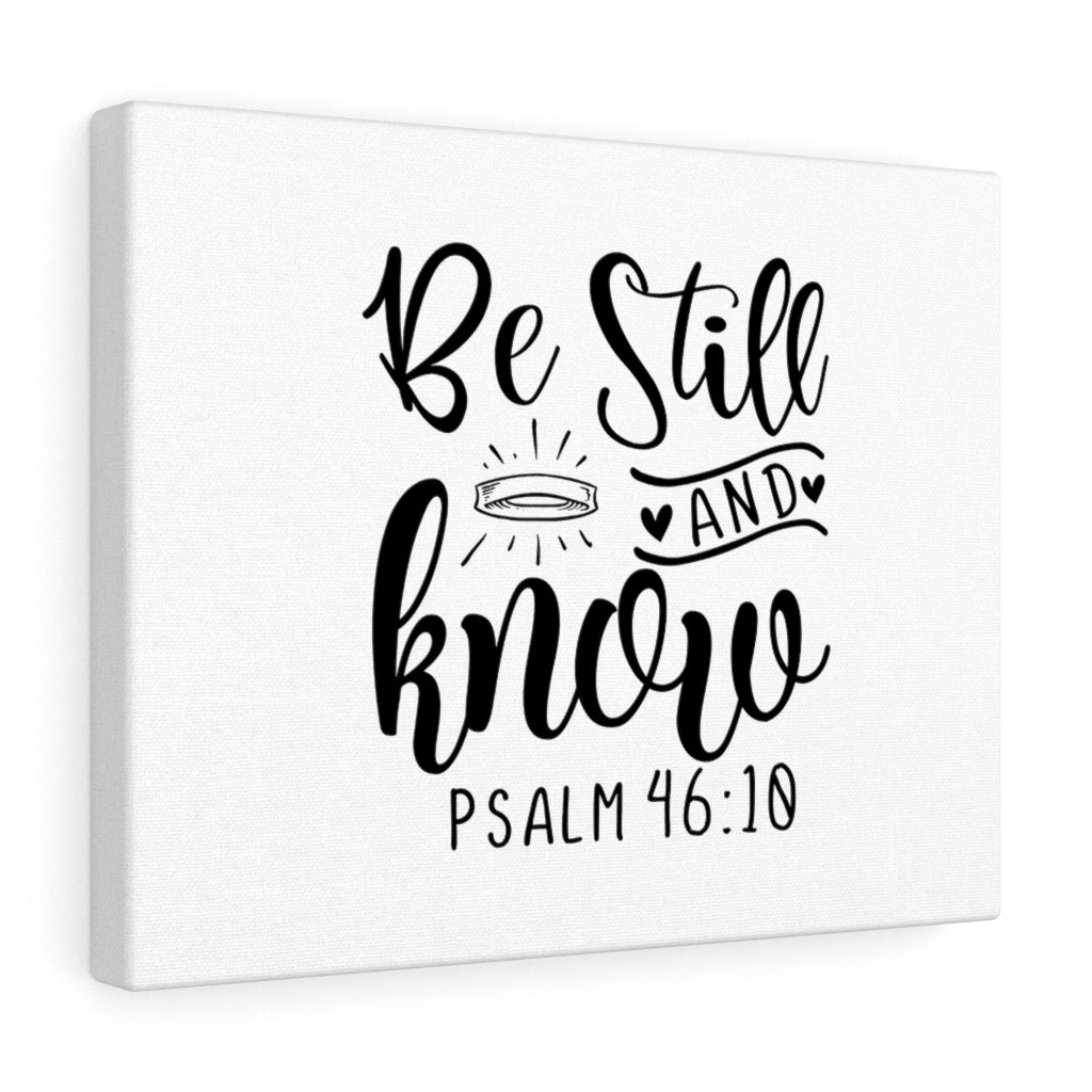 Scripture Walls Be Still Ring Psalm 46:10 Bible Verse Canvas Christian Wall Art Ready to Hang Unframed-Express Your Love Gifts