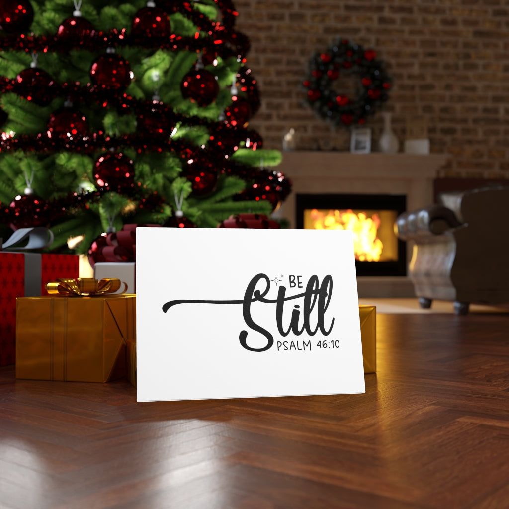 Scripture Walls Be Still Star Psalm 46:10 Bible Verse Canvas Christian Wall Art Ready to Hang Unframed-Express Your Love Gifts