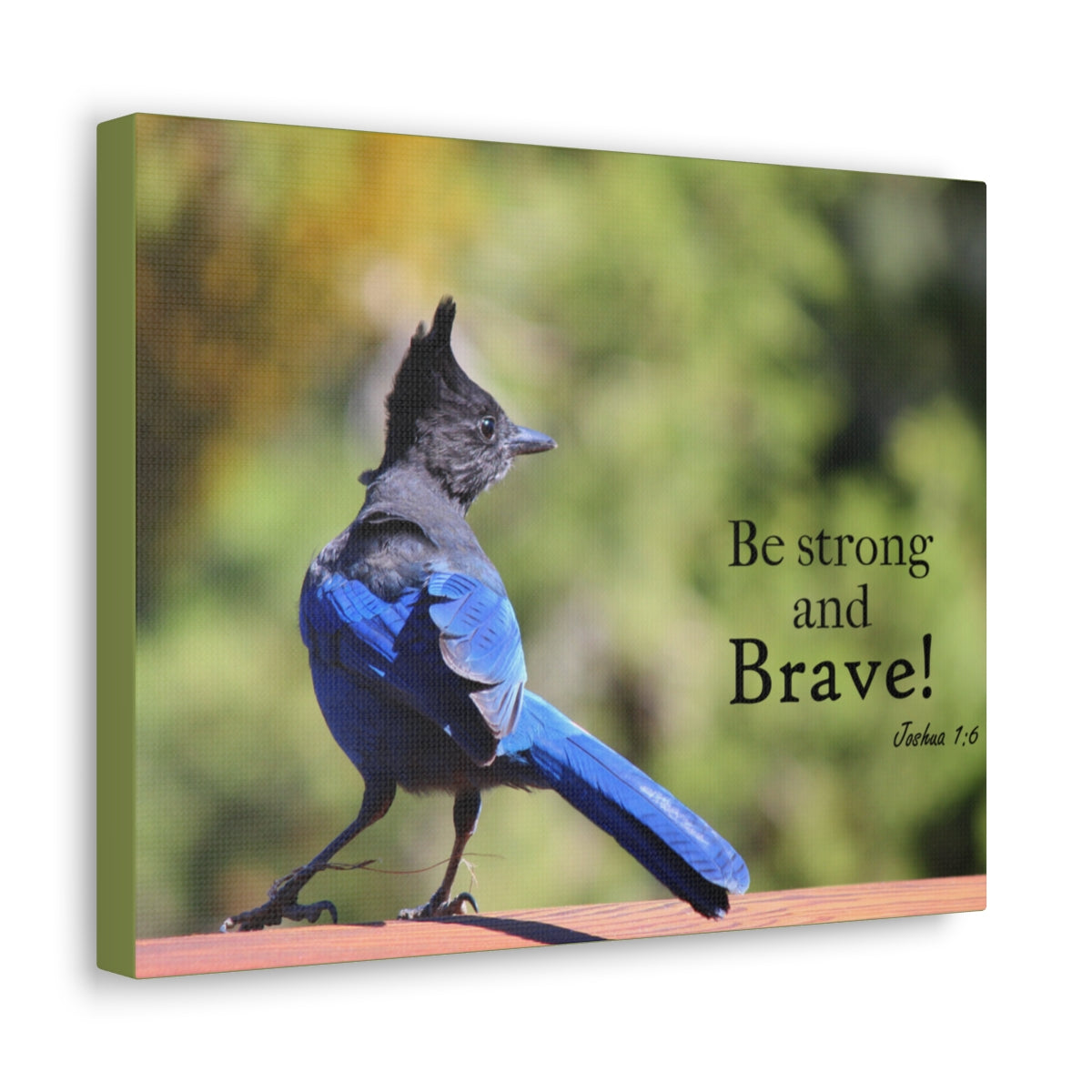 Scripture Walls Be Strong And Brave Joshua 1:6 Bible Verse Canvas Christian Wall Art Bible Verse Print Ready To Hang Unframed-Express Your Love Gifts