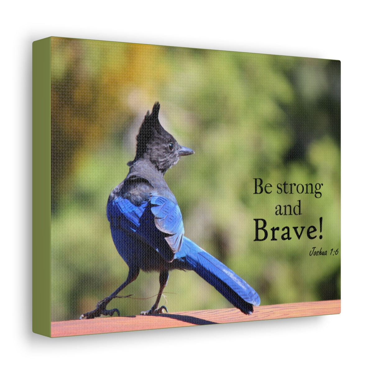 Scripture Walls Be Strong And Brave Joshua 1:6 Bible Verse Canvas Christian Wall Art Bible Verse Print Ready To Hang Unframed-Express Your Love Gifts