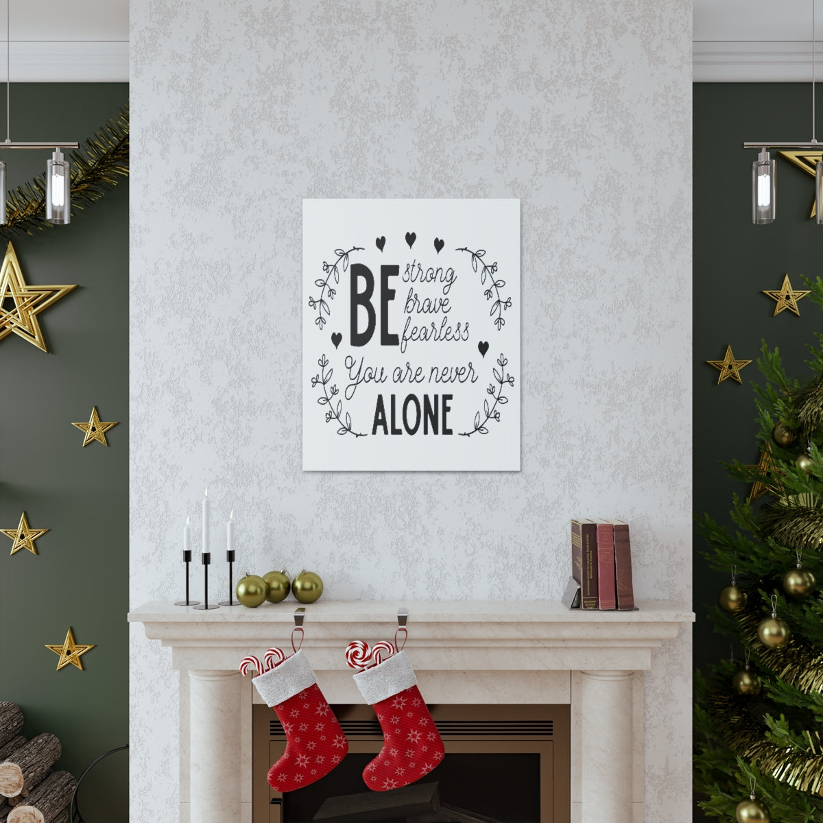 Scripture Walls Be Strong Brave Joshua 1:9 Christian Wall Art Print Ready to Hang Unframed-Express Your Love Gifts