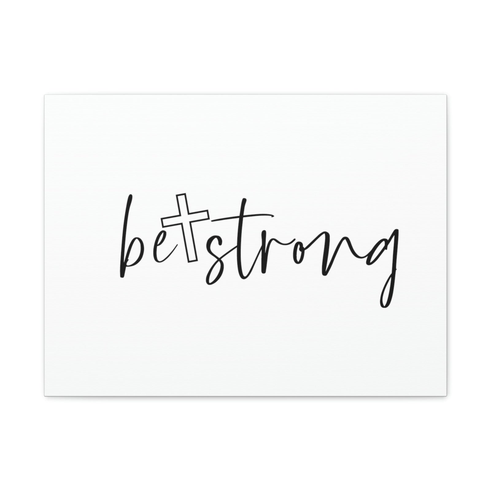 Scripture Walls Be Strong Deuteronomy 31:6 White Cross Christian Wall Art Bible Verse Print Ready to Hang Unframed-Express Your Love Gifts
