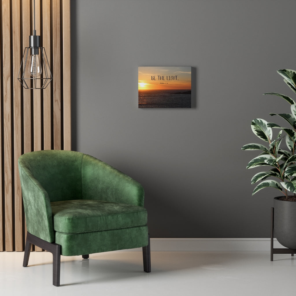 Scripture Walls Be The Light Matthew 5:14 Bible Verse Canvas Christian Wall Art Ready to Hang Unframed-Express Your Love Gifts