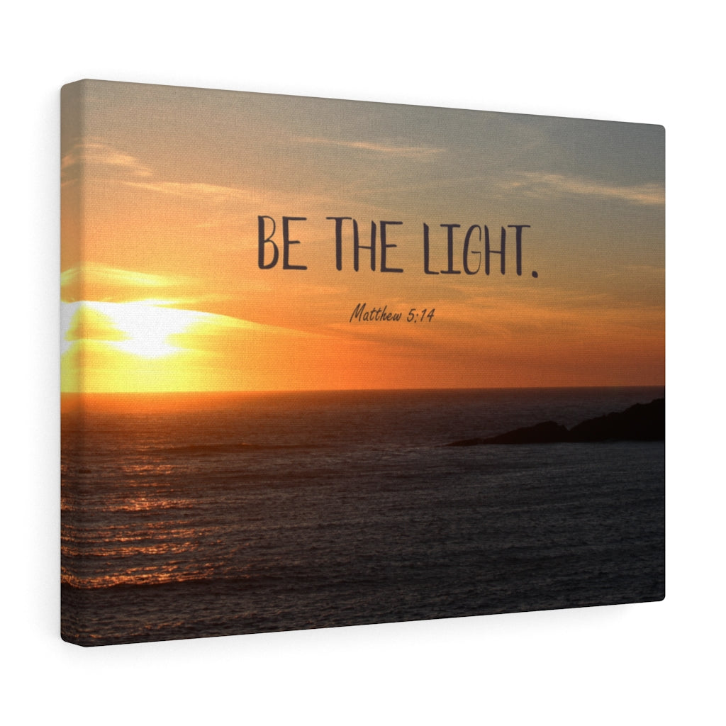 Scripture Walls Be The Light Matthew 5:14 Bible Verse Canvas Christian Wall Art Ready to Hang Unframed-Express Your Love Gifts