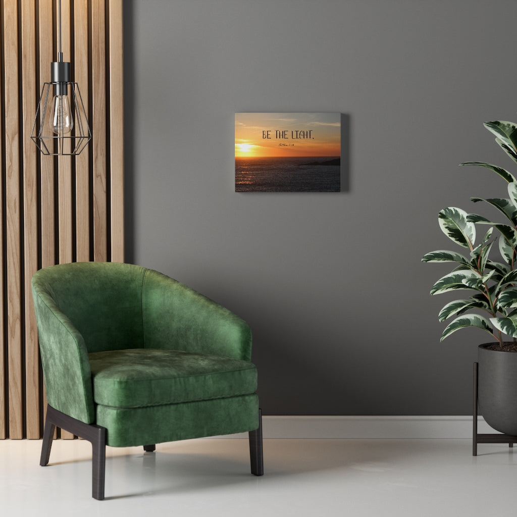 Scripture Walls Be The Light Matthew 5:14 Bible Verse Canvas Christian Wall Art Ready to Hang Unframed-Express Your Love Gifts