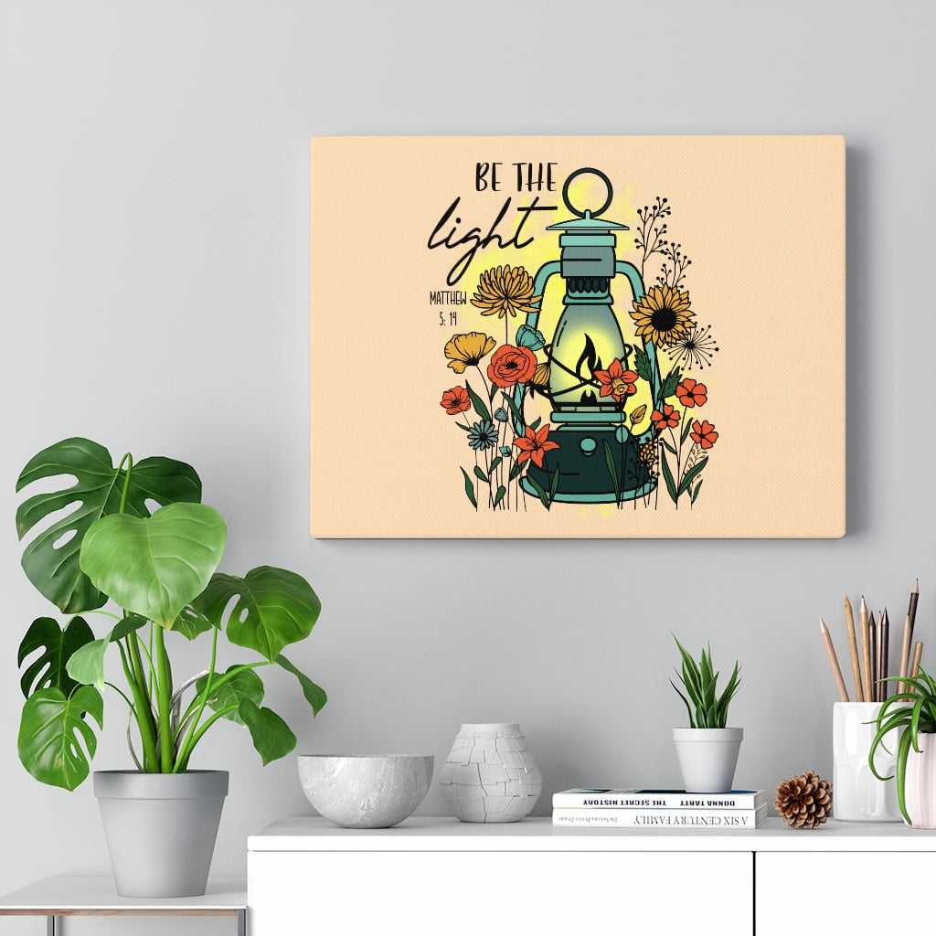 Scripture Walls Be The Light Matthew 5:14 Colors Bible Verse Canvas Christian Wall Art Ready to Hang Unframed-Express Your Love Gifts