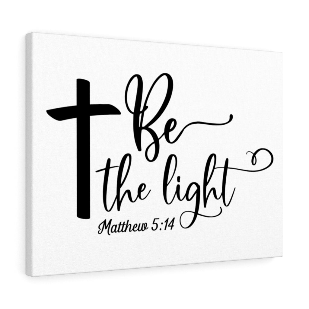 Scripture Walls Be The Light Matthew 5:14 Cross Bible Verse Canvas Christian Wall Art Ready to Hang Unframed-Express Your Love Gifts