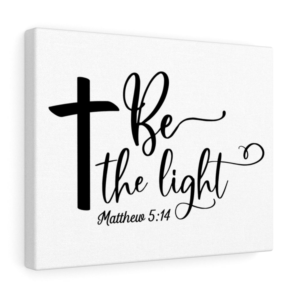 Scripture Walls Be The Light Matthew 5:14 Cross Bible Verse Canvas Christian Wall Art Ready to Hang Unframed-Express Your Love Gifts