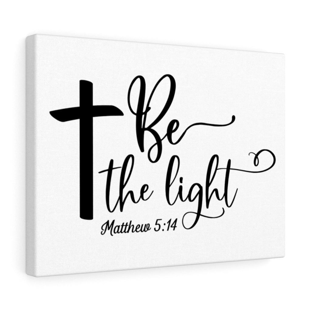 Scripture Walls Be The Light Matthew 5:14 Cross Bible Verse Canvas Christian Wall Art Ready to Hang Unframed-Express Your Love Gifts