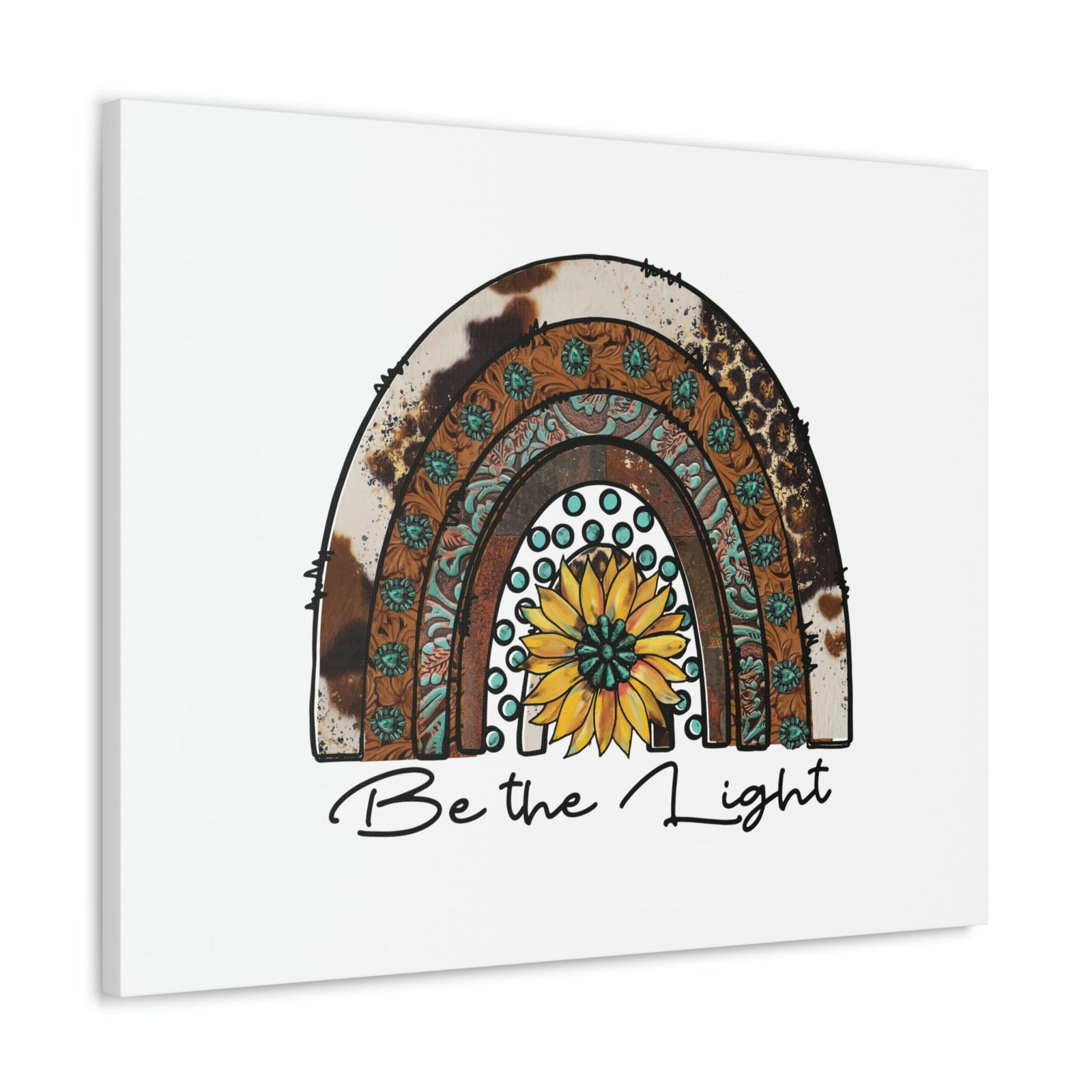 Scripture Walls Be The Light Matthew 5:14 Pattern Rainbow Christian Wall Art Bible Verse Print Ready to Hang Unframed-Express Your Love Gifts