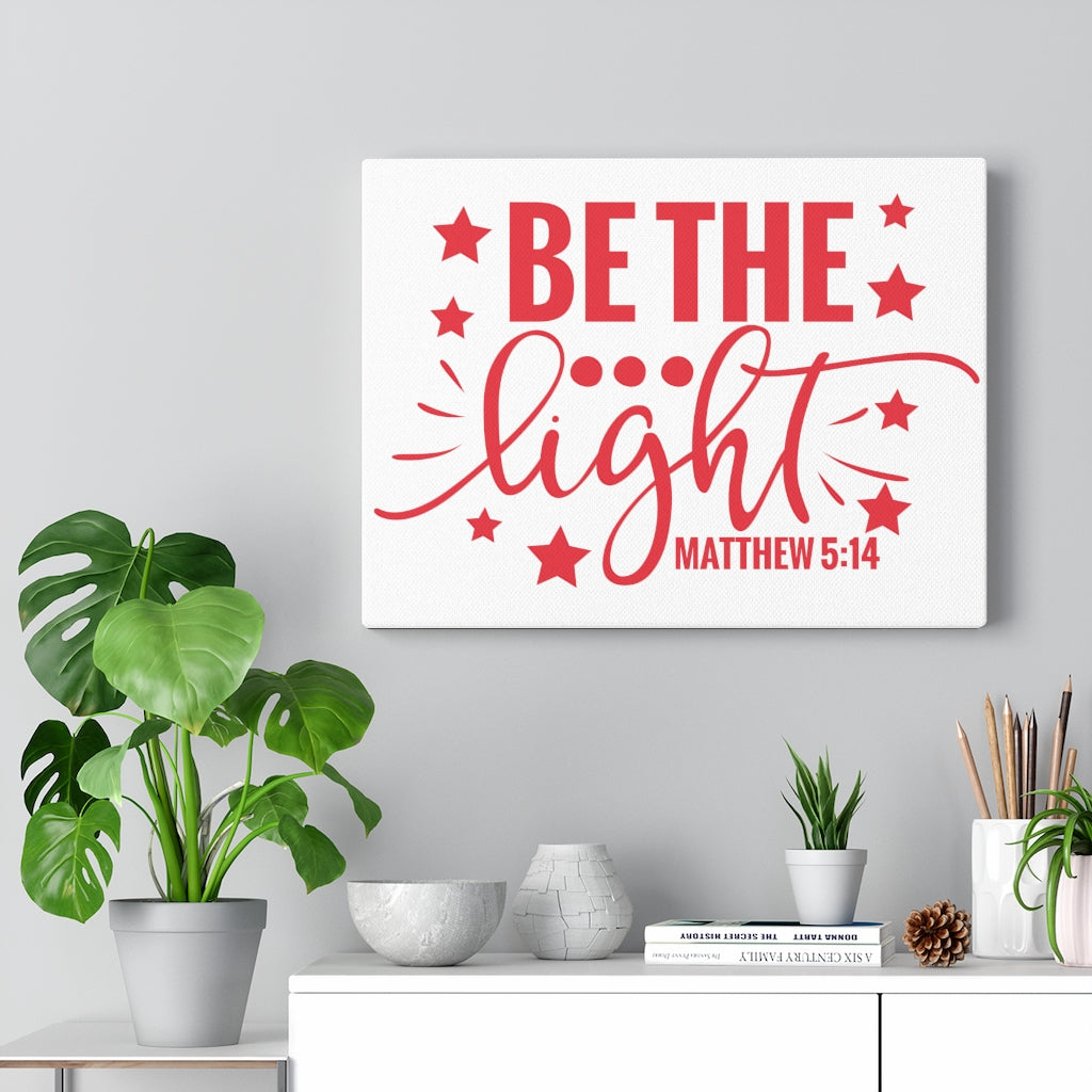 Scripture Walls Be The Light Stars Matthew 5:14 Bible Verse Canvas Christian Wall Art Ready to Hang Unframed-Express Your Love Gifts