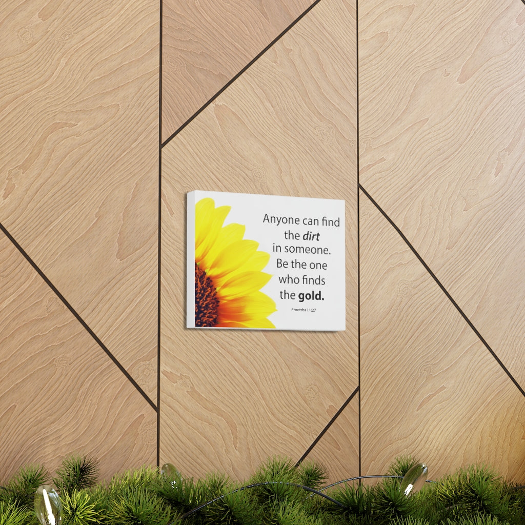 Scripture Walls Be The One Proverbs 11:27 Bible Verse Canvas Christian Wall Art Ready to Hang Unframed-Express Your Love Gifts