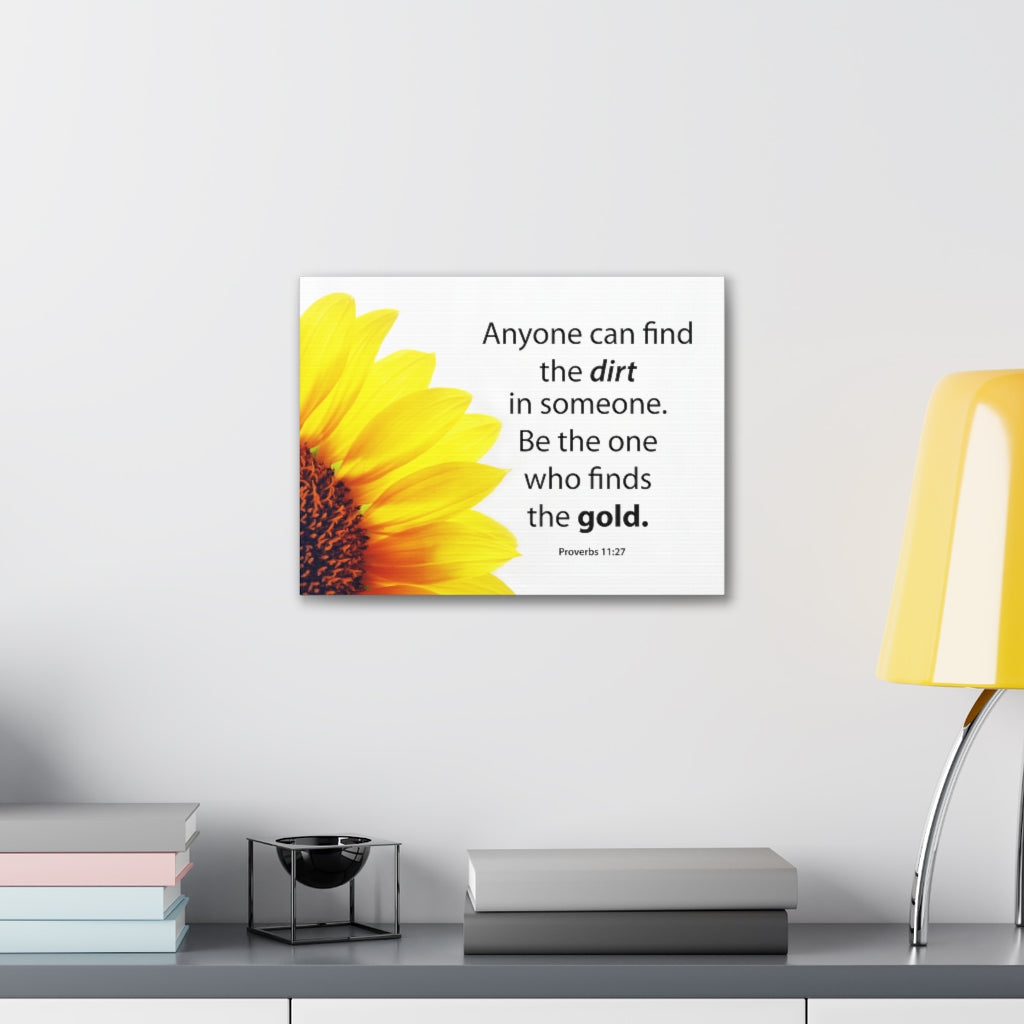Scripture Walls Be The One Proverbs 11:27 Bible Verse Canvas Christian Wall Art Ready to Hang Unframed-Express Your Love Gifts