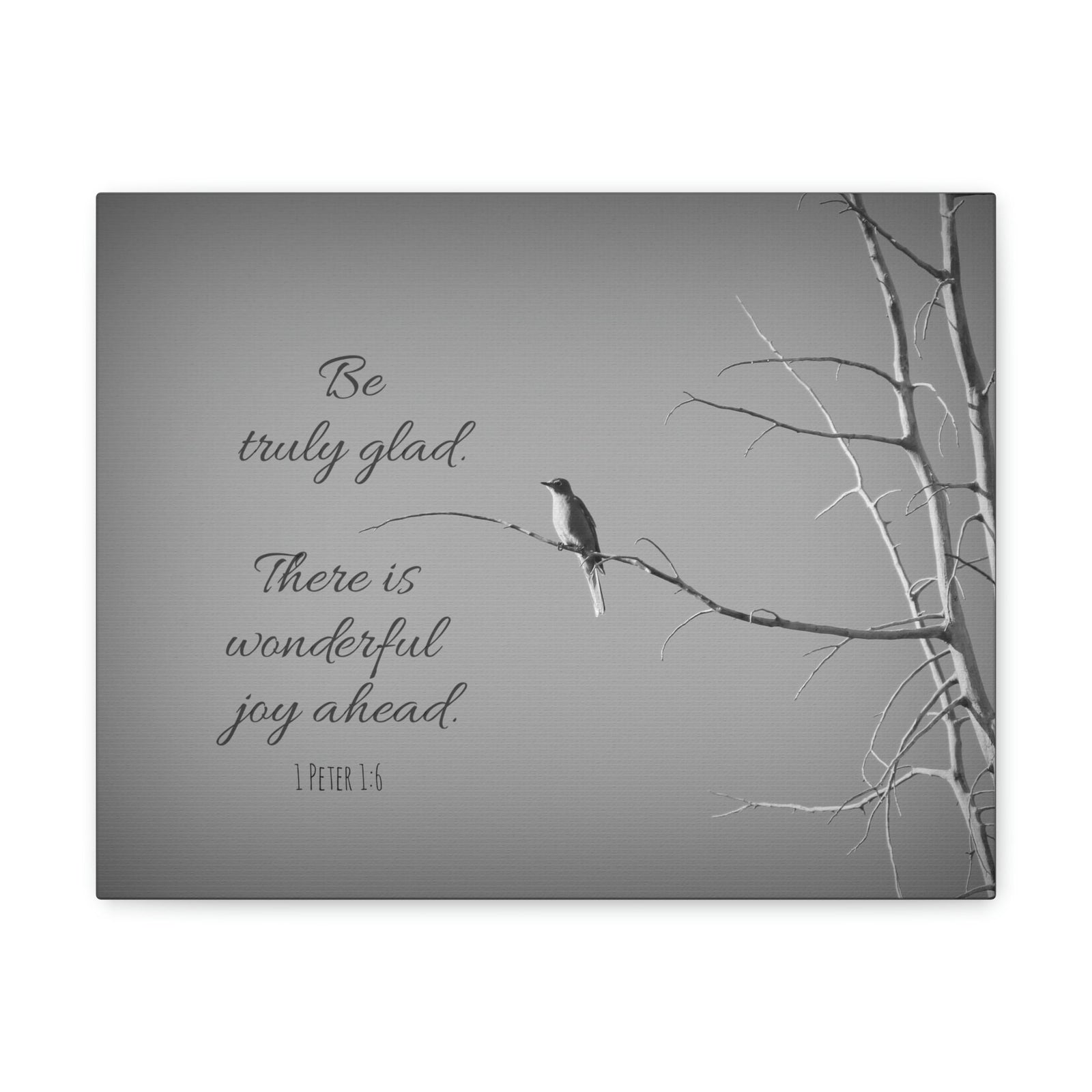 Scripture Walls Be Truly Glad 1 Peter 1:6 Bible Verse Canvas Christian Wall Art Bible Verse Print Ready To Hang Unframed-Express Your Love Gifts