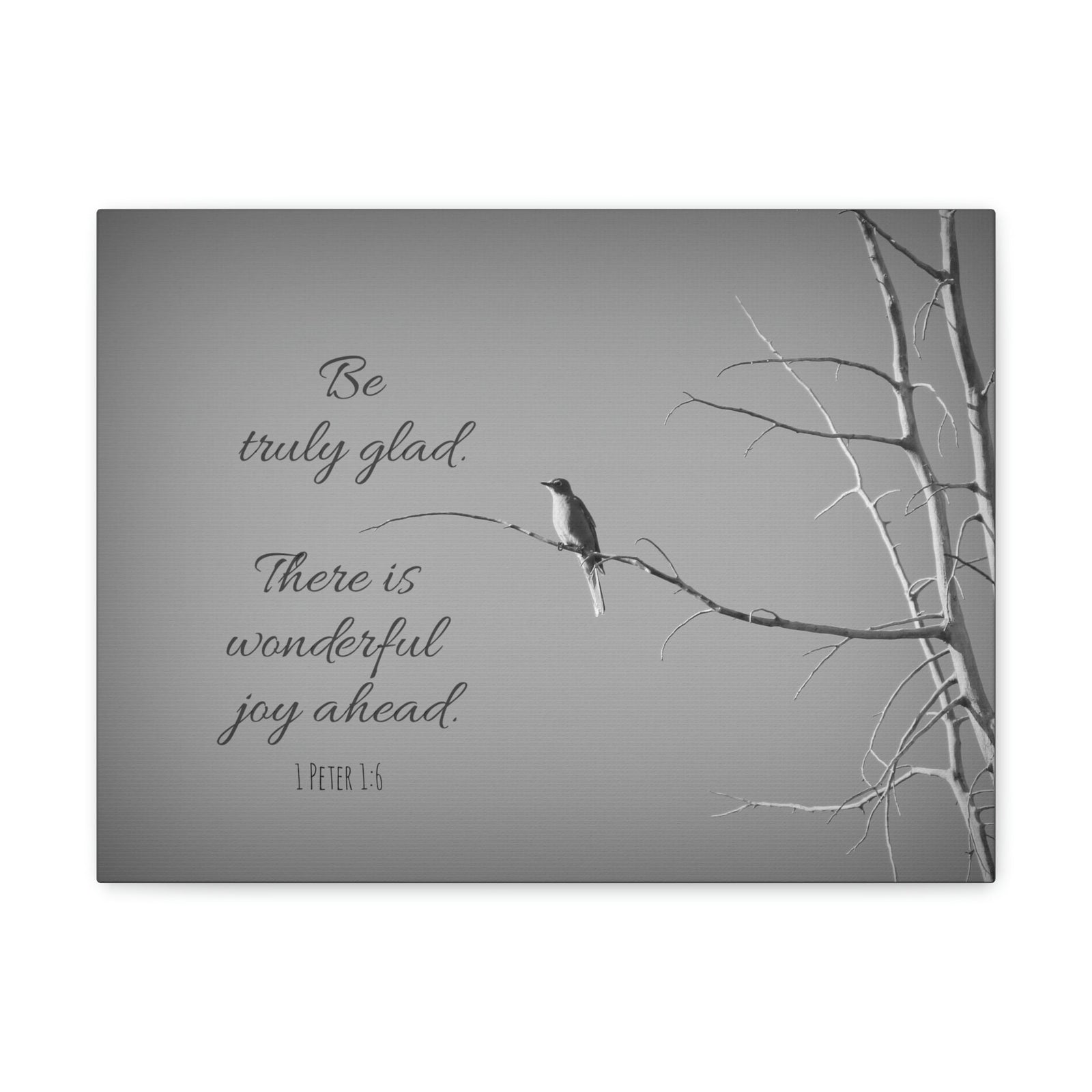 Scripture Walls Be Truly Glad 1 Peter 1:6 Bible Verse Canvas Christian Wall Art Bible Verse Print Ready To Hang Unframed-Express Your Love Gifts