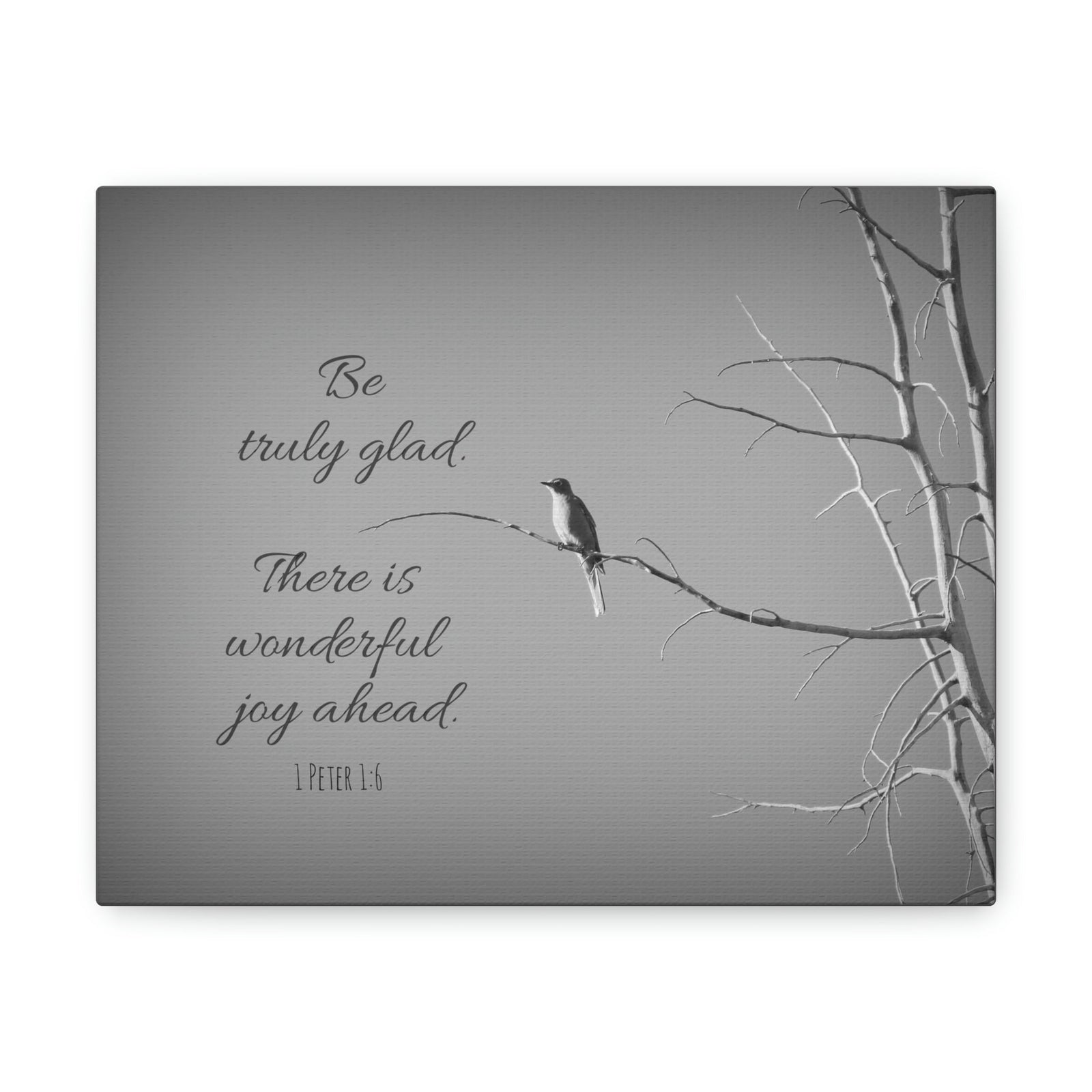 Scripture Walls Be Truly Glad 1 Peter 1:6 Bible Verse Canvas Christian Wall Art Bible Verse Print Ready To Hang Unframed-Express Your Love Gifts