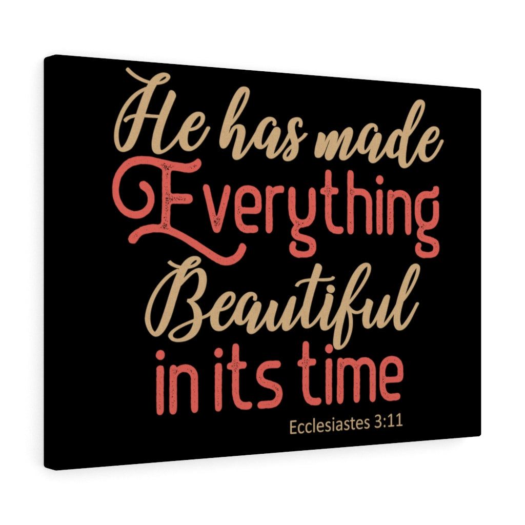 Scripture Walls Beautiful In Its Time Ecclesiastes 3:11 Christian Wall Art Bible Verse Print Ready To Hang Unframed-Express Your Love Gifts