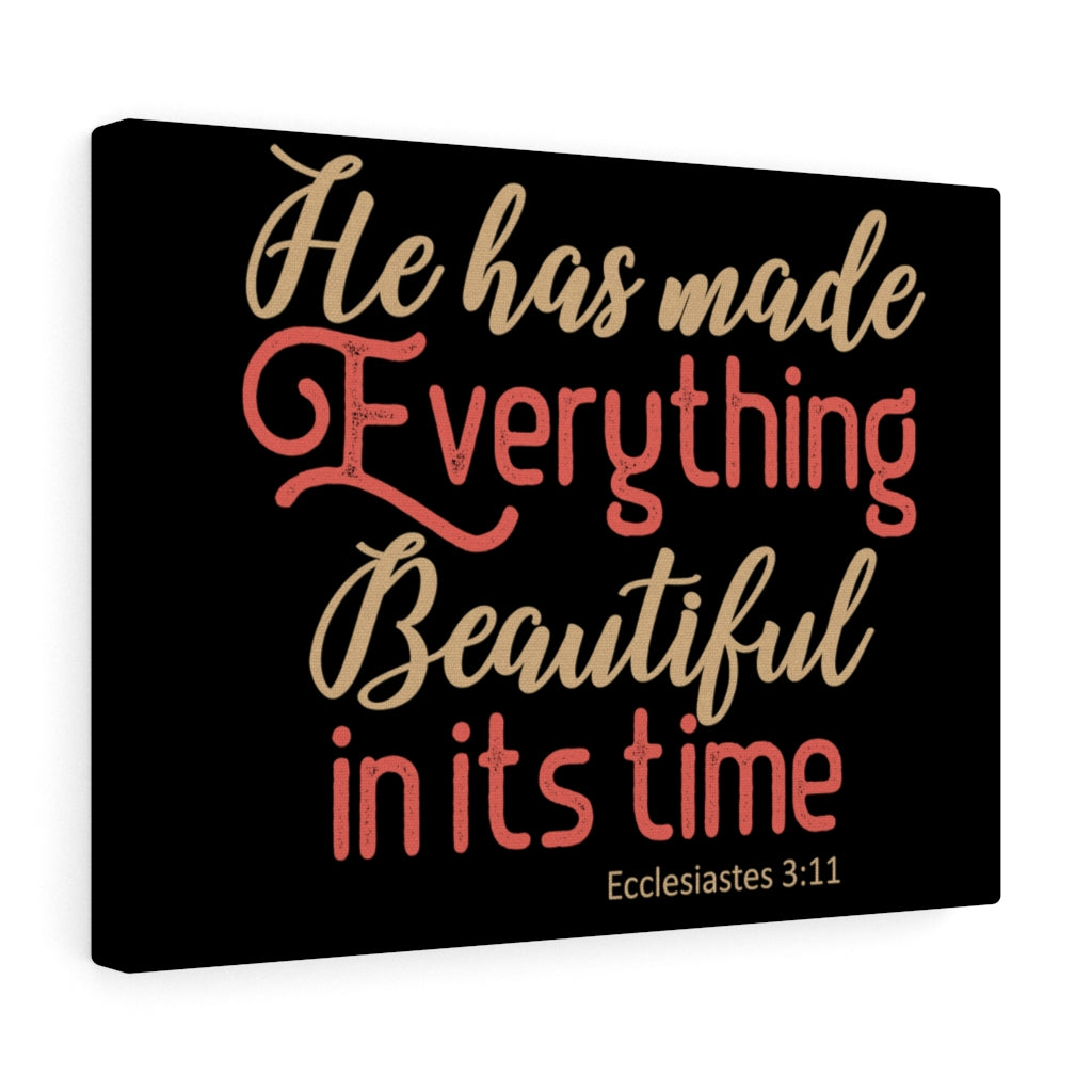Scripture Walls Beautiful In Its Time Ecclesiastes 3:11 Christian Wall Art Bible Verse Print Ready To Hang Unframed-Express Your Love Gifts