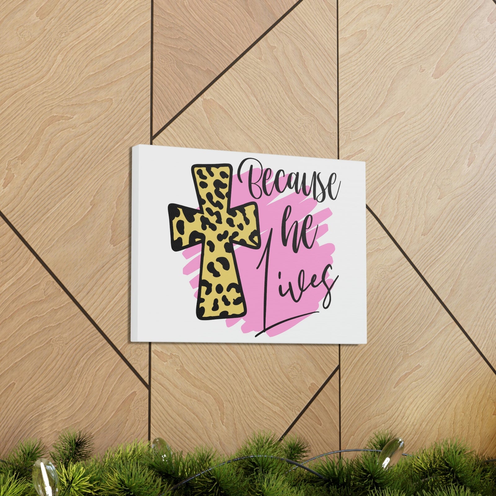 Scripture Walls Because He Lives John 14:19 Christian Wall Art Print Ready to Hang Unframed-Express Your Love Gifts