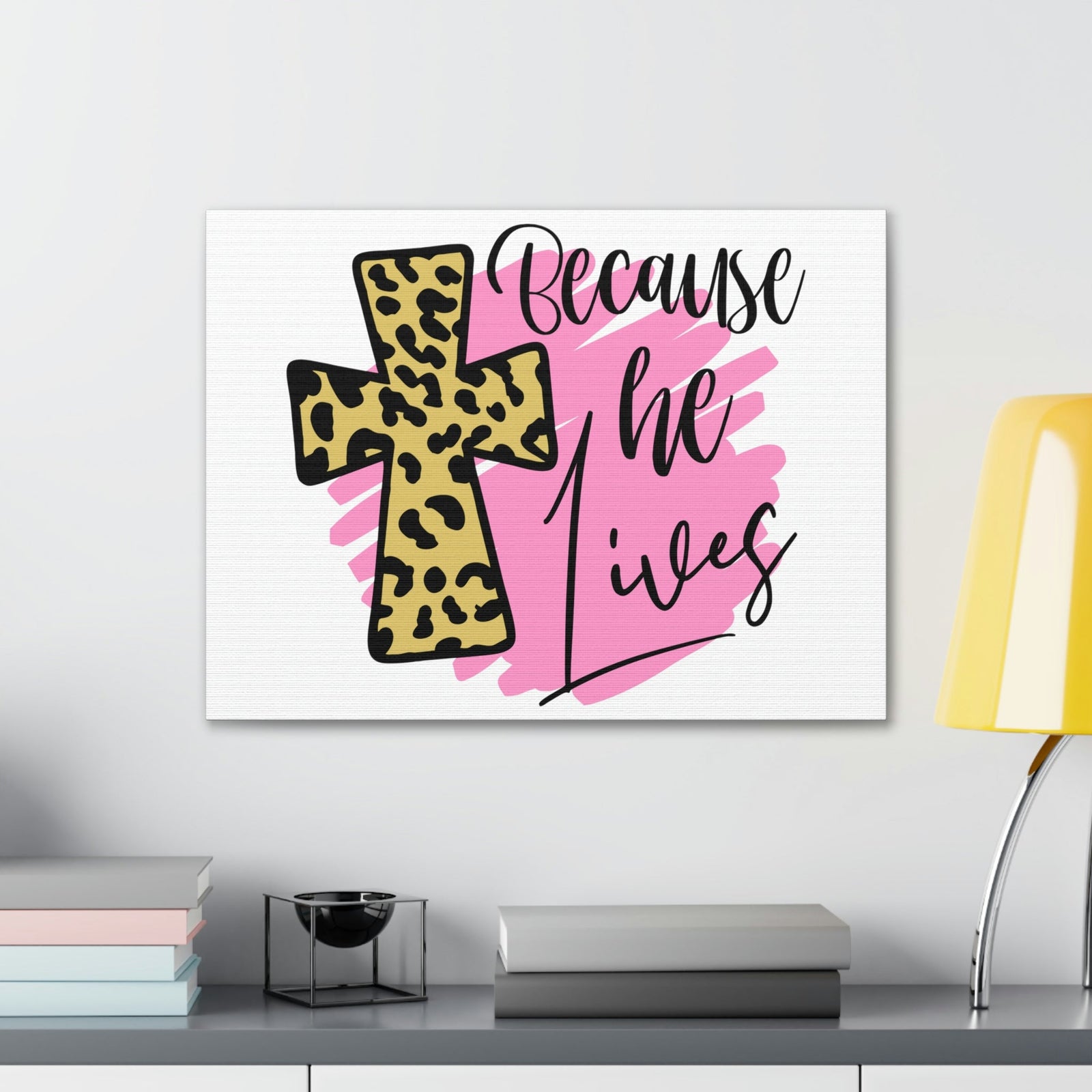 Scripture Walls Because He Lives John 14:19 Christian Wall Art Print Ready to Hang Unframed-Express Your Love Gifts