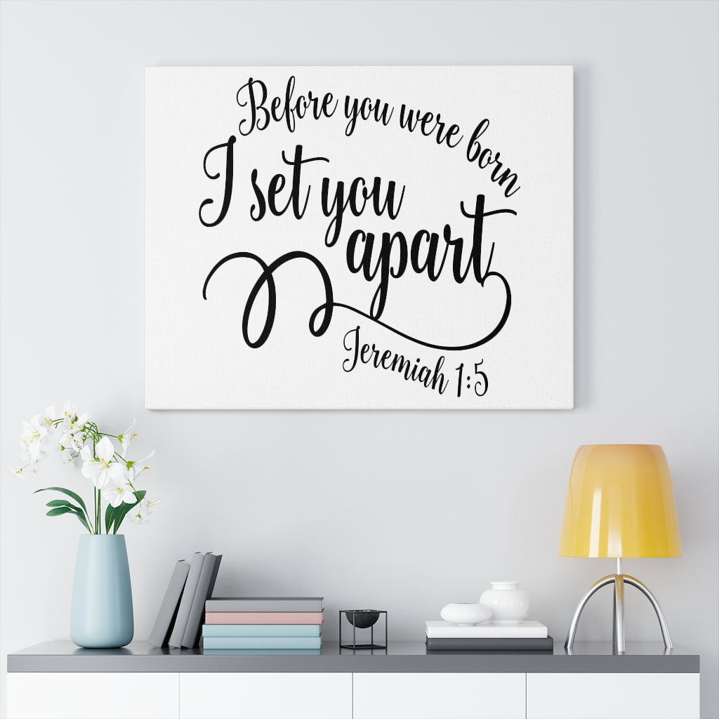 Scripture Walls Before You Were Born Jeremiah 1:5 Bible Verse Canvas Christian Wall Art Ready to Hang Unframed-Express Your Love Gifts
