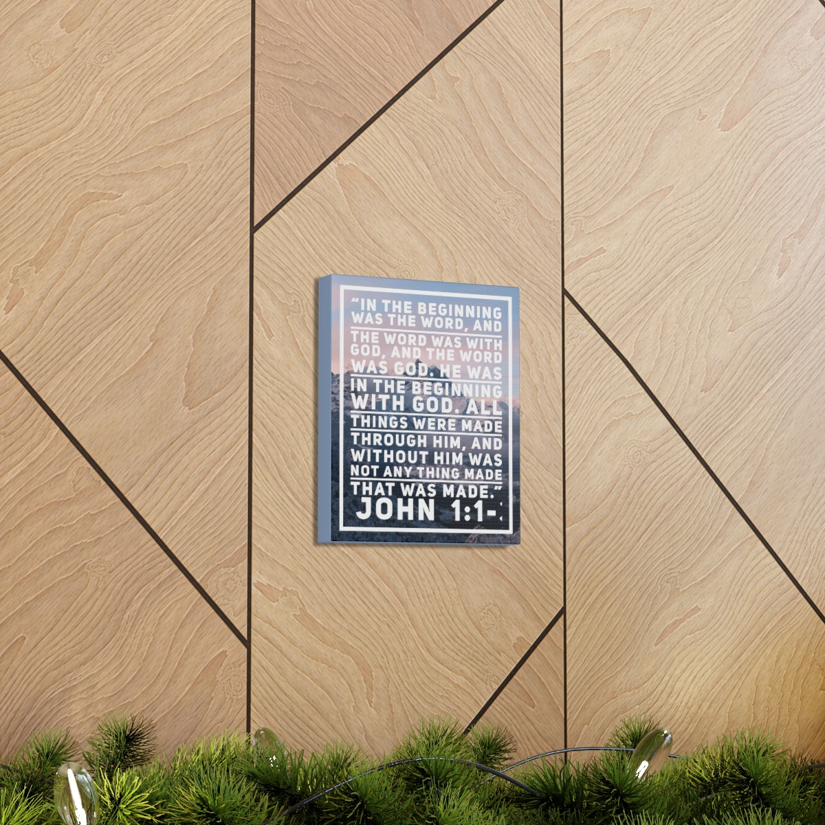 Scripture Walls Beginning With God John 1:1-3 Christian Wall Art Bible Verse Print Ready to Hang Unframed-Express Your Love Gifts