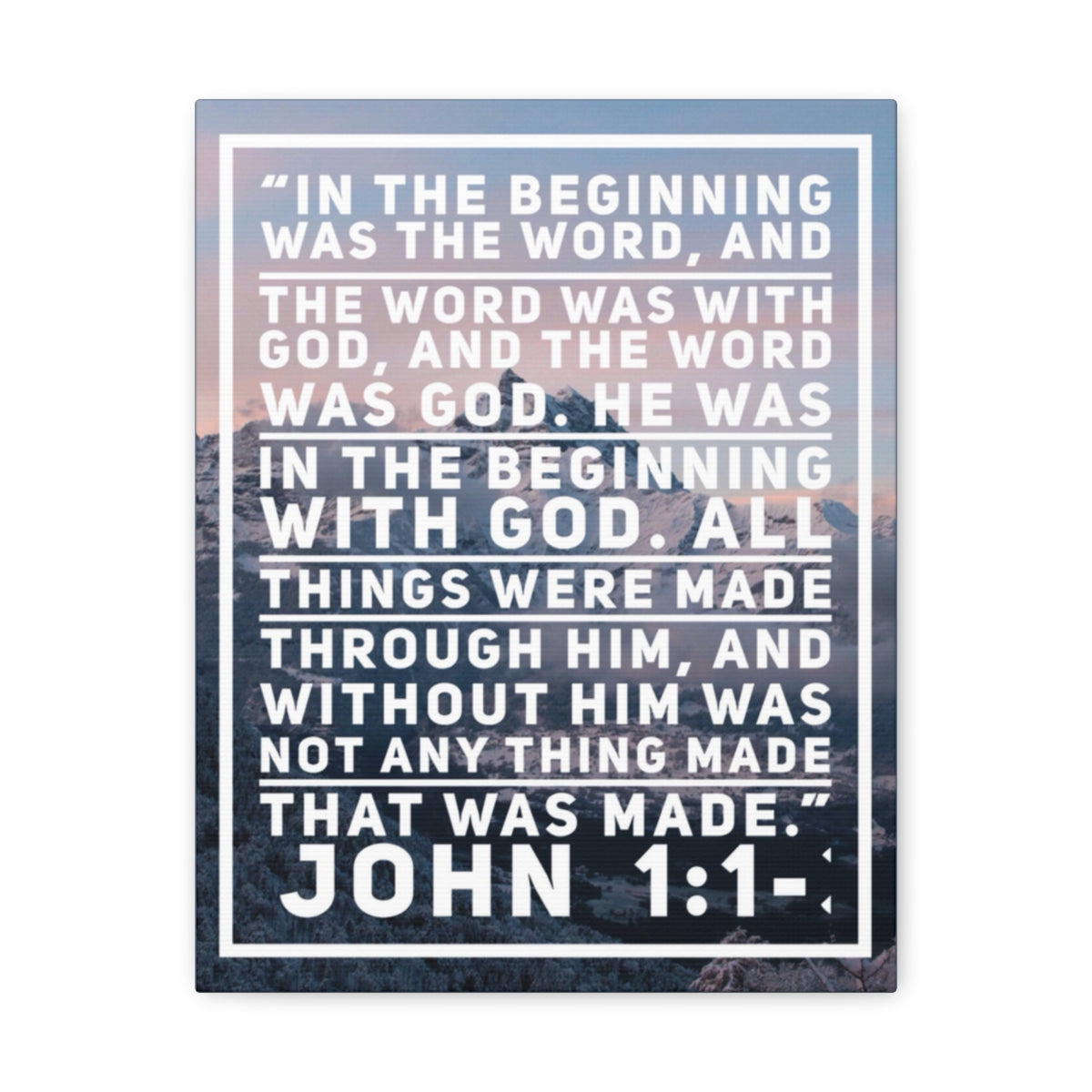 Scripture Walls Beginning With God John 1:1-3 Christian Wall Art Bible Verse Print Ready to Hang Unframed-Express Your Love Gifts